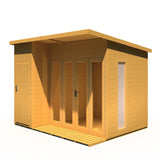 Aster 10x8 Left Hand Storage and Summerhouse 12mm Shiplap