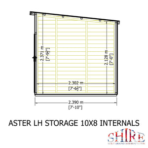 Aster 10x8 Left Hand Storage and Summerhouse 12mm Shiplap