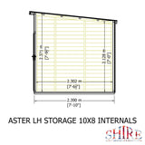 Aster 10x8 Left Hand Storage and Summerhouse 12mm Shiplap