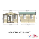 Beaulieu 10x10 Summerhouse 12mm Shiplap