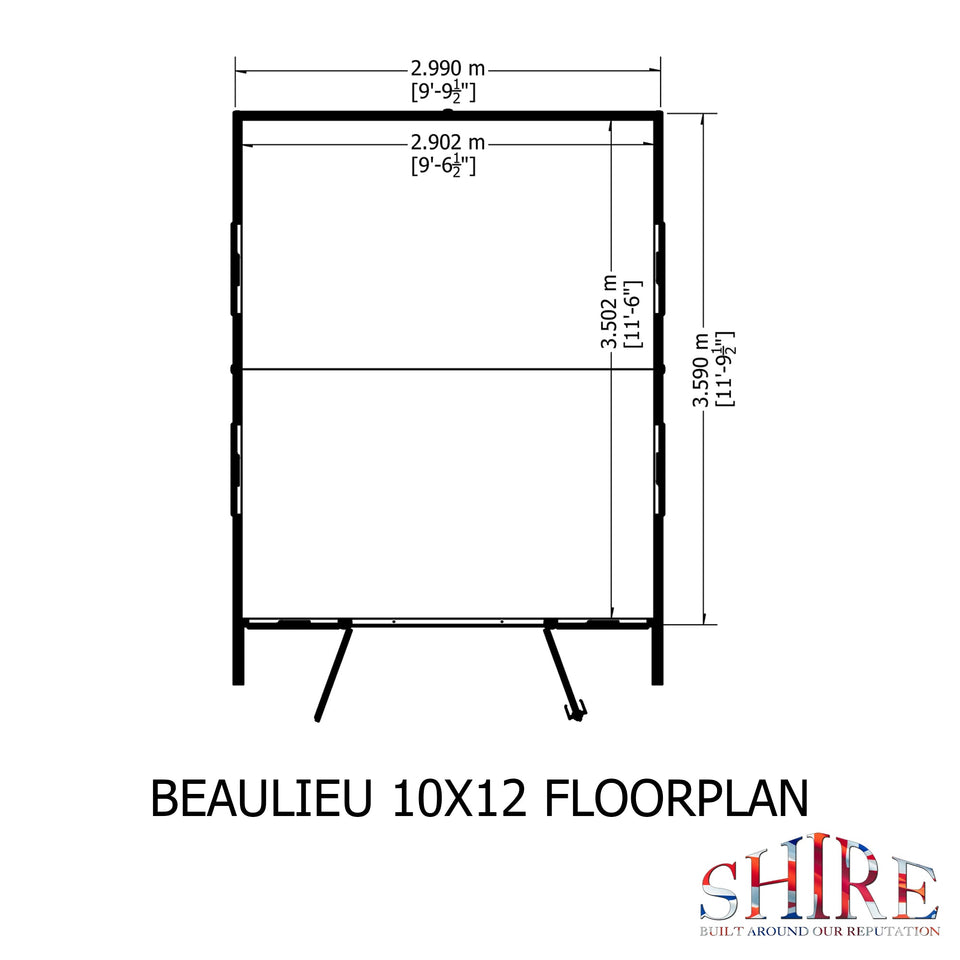 Beaulieu 10x12 Summerhouse 12mm Shiplap
