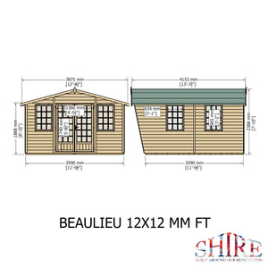 Beaulieu 12x12 Summerhouse 12mm Shiplap