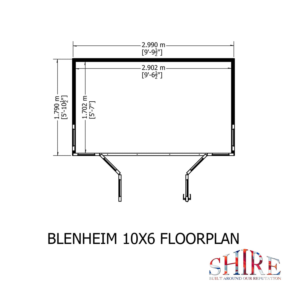 Blenheim 10x6 Summerhouse 12mm Shiplap