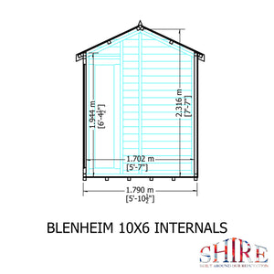 Blenheim 10x6 Summerhouse 12mm Shiplap