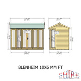 Blenheim 10x6 Summerhouse 12mm Shiplap