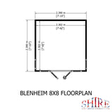 Blenheim 8x8 Summerhouse 12mm Shiplap