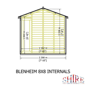 Blenheim 8x8 Summerhouse 12mm Shiplap
