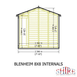 Blenheim 8x8 Summerhouse 12mm Shiplap