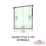 Caldey Single door  7x5 style D 12mm Shiplap Garden Shed