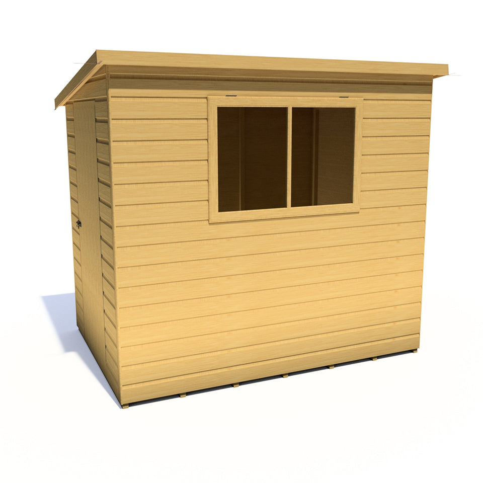 Caldey Single door  7x5 style D 12mm Shiplap Garden Shed
