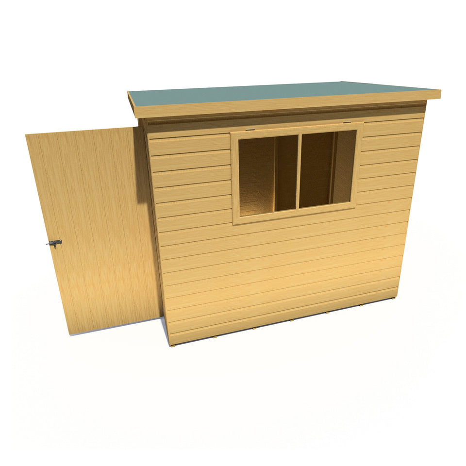 Caldey Single door  7x5 style D 12mm Shiplap Garden Shed