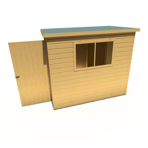 Caldey Single Door 7x5 style B 12mm Shiplap Garden Shed