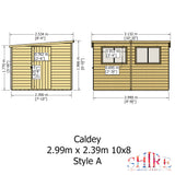 Caldey Single Door 10x8 style A 12mm Shiplap Garden Shed