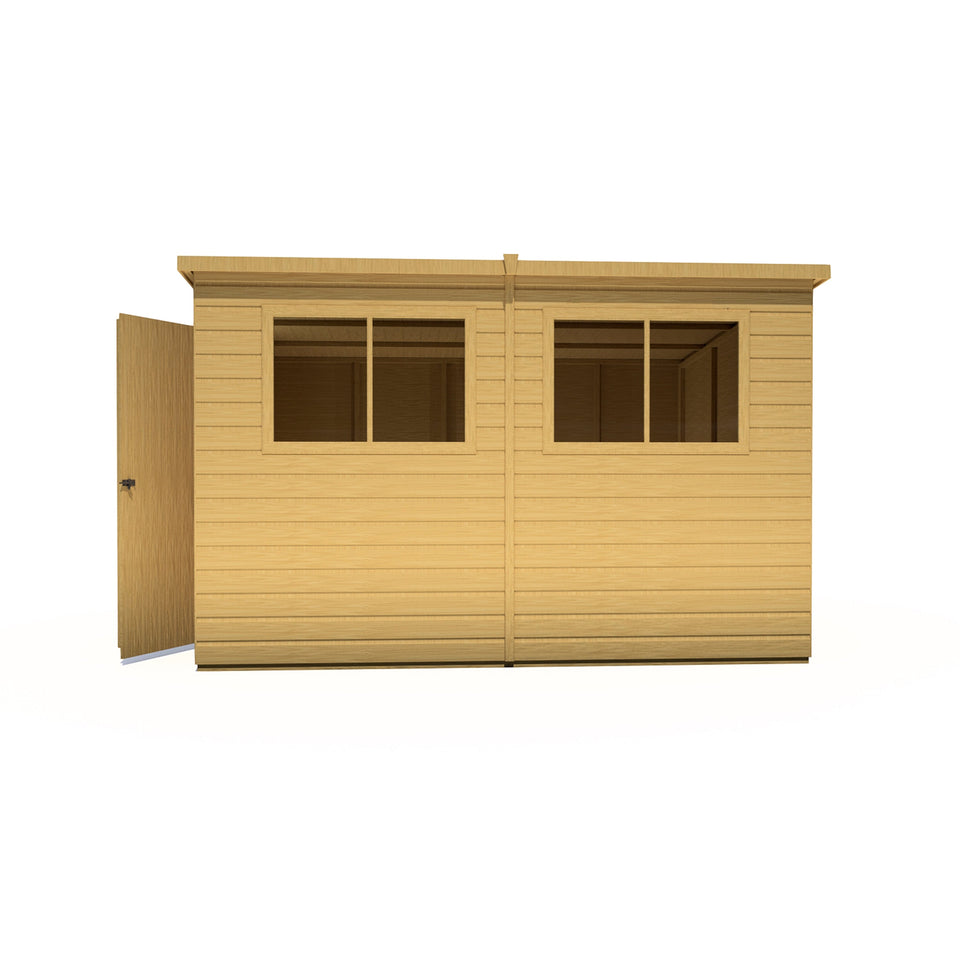 Caldey Single Door 10x8 style A 12mm Shiplap Garden Shed