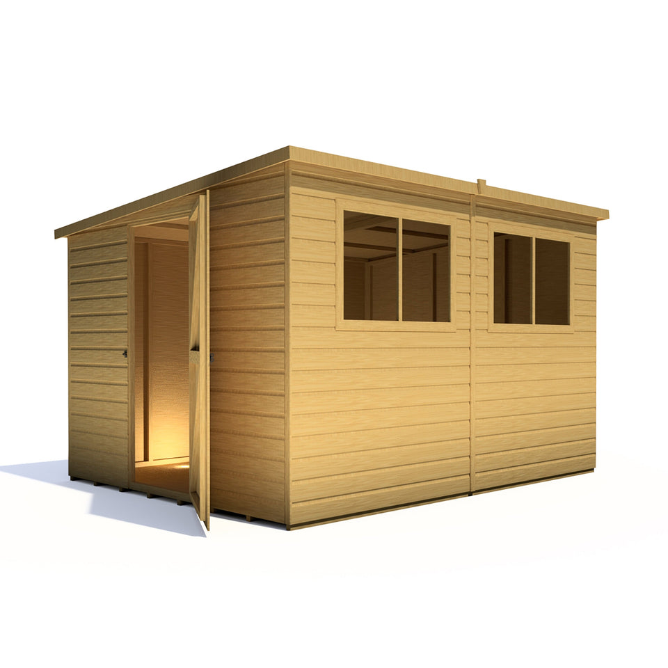 Caldey Single Door 10x8 style A 12mm Shiplap Garden Shed