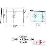 Caldey Single Door 10x8 style B 12mm Shiplap Garden Shed