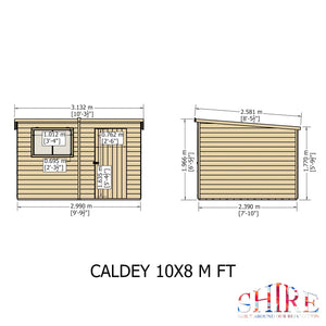 Caldey Single Door 10x8 Style C 12mm Shiplap Garden Shed