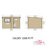 Caldey Single Door 10x8 Style C 12mm Shiplap Garden Shed