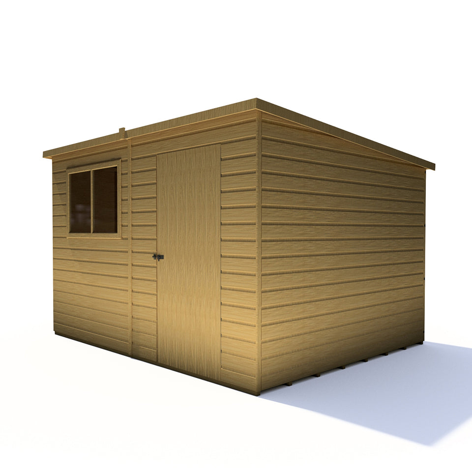 Caldey Single Door 10x8 Style C 12mm Shiplap Garden Shed