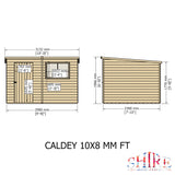 Caldey Single Door 10x8 style D 12mm Shiplap Garden Shed