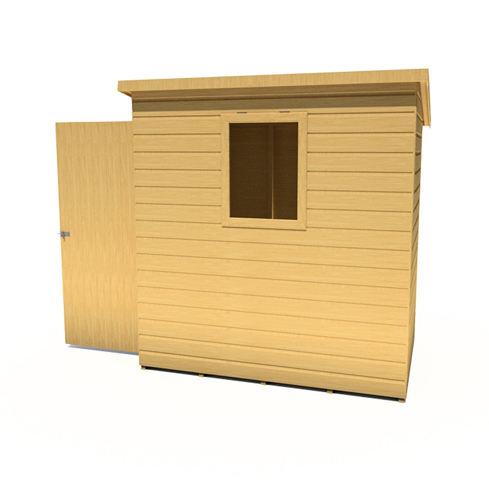 Caldey Single Door 6x4 style A 12mm Shiplap Garden Shed