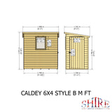 Caldey Single door 6x4 style B 12mm Shiplap Garden Shed