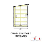 Caldey Single door 6x4 style C 12mm Shiplap  Garden Shed