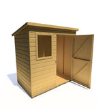 Caldey Single door 6x4 style C 12mm Shiplap  Garden Shed