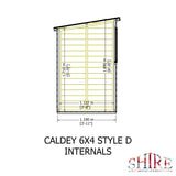 Caldey Single door 6x4 style D 12mm Shiplap  Garden Shed