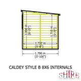 Caldey Single Door 8x6 style B 12mm Shiplap Garden Shed