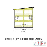 Caldey Single Door 8x6 Style C 12mm Shiplap Garden Shed