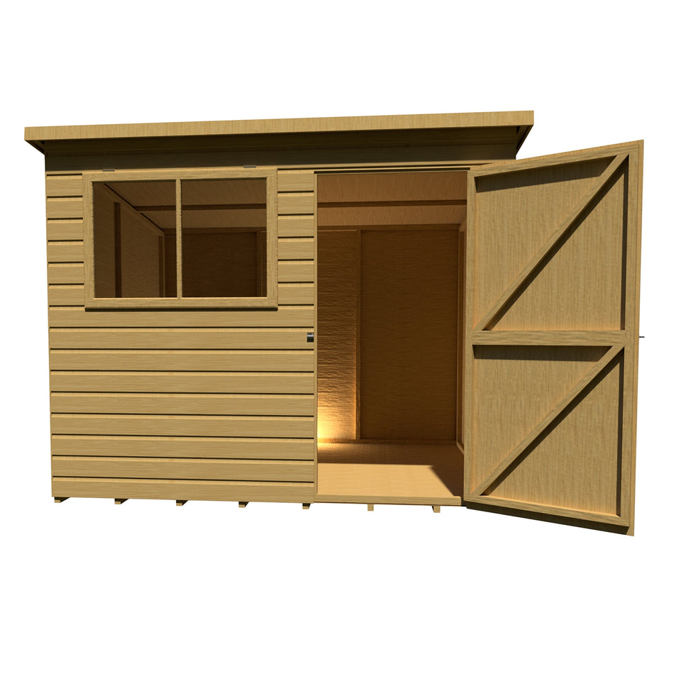 Caldey Single Door 8x6 Style C 12mm Shiplap Garden Shed