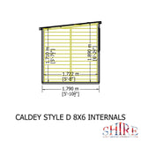Caldey Single Door 8x6  style D 12mm Shiplap Garden Shed