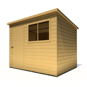 Caldey Single Door 8x6  style D 12mm Shiplap Garden Shed
