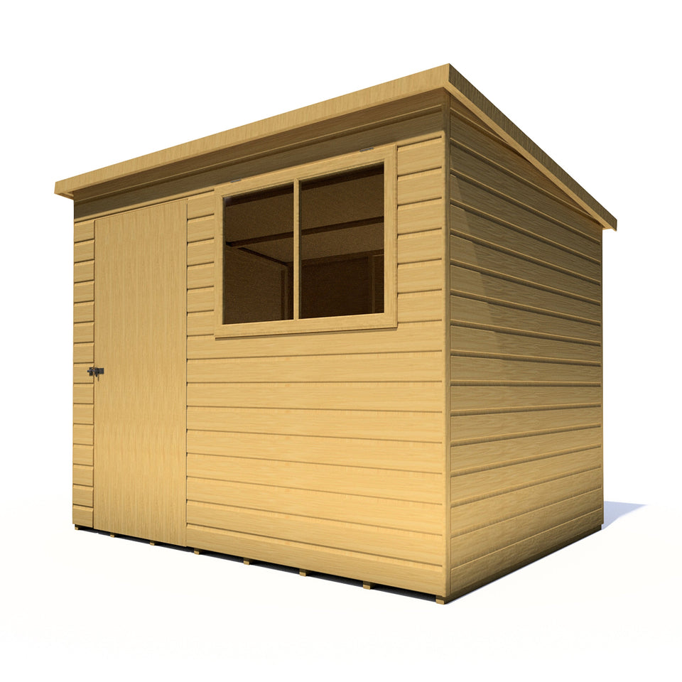 Caldey Single Door 8x6  style D 12mm Shiplap Garden Shed