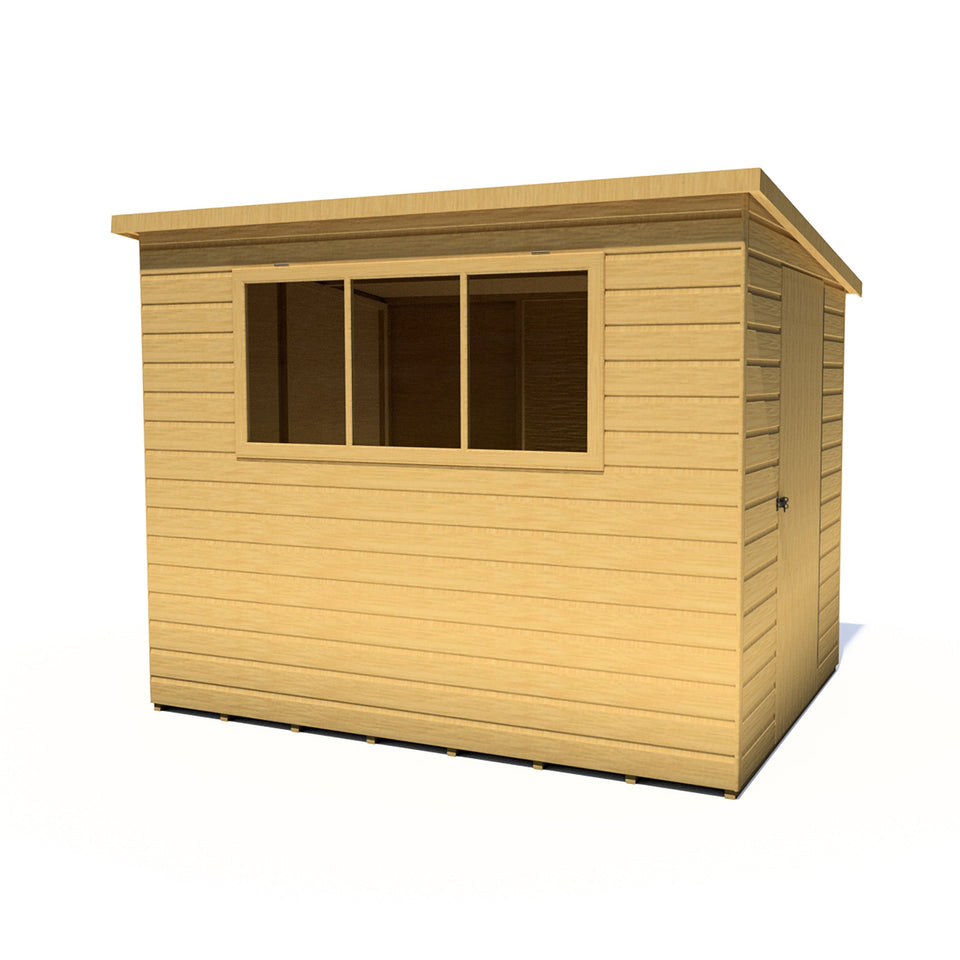 Caldey Single Door 8x6 style B 12mm Shiplap Garden Shed