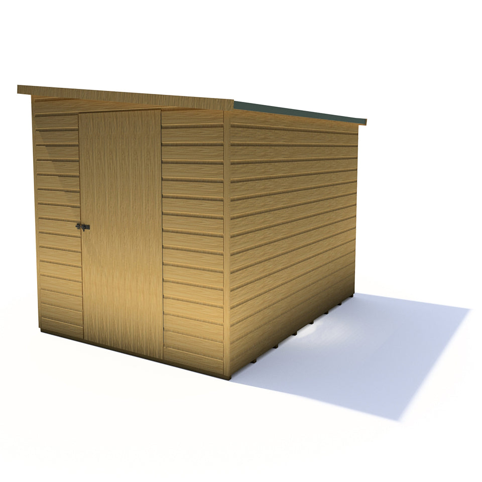 Caldey Single Door 8x6 style B 12mm Shiplap Garden Shed