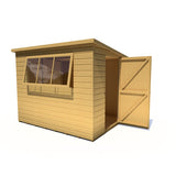 Caldey Single Door 8x6 style B 12mm Shiplap Garden Shed