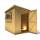 Caldey Single Door 8x6 style B 12mm Shiplap Garden Shed