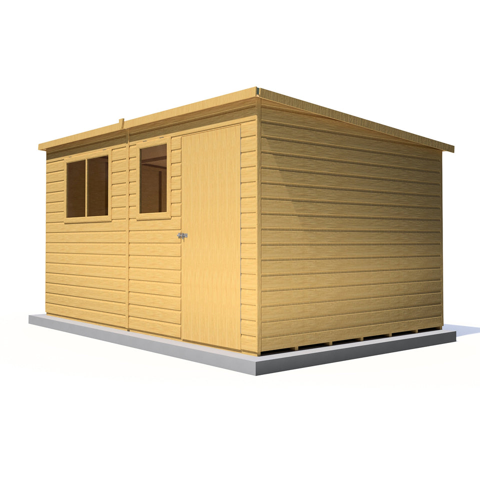 Caldey single door 12x8 Style C 12mm Shiplap Garden Shed