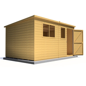 Caldey single door 12x8 Style C 12mm Shiplap Garden Shed