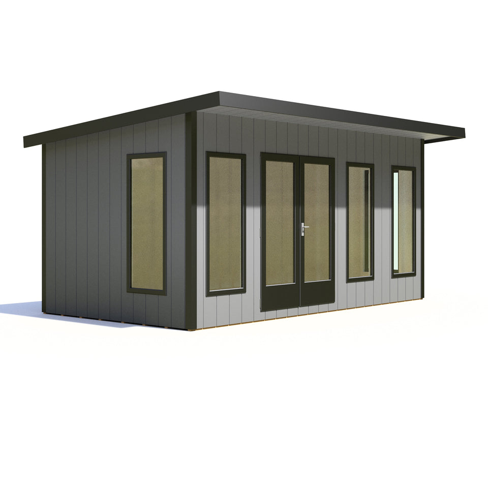 16x8 insulated Garden Studio Office Pent Roof