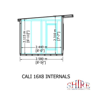 16x8 insulated Garden Studio Office Pent Roof