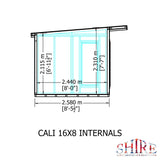 16x8 insulated Garden Studio Office Pent Roof
