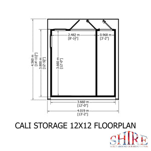 12x12 insulated Garden Studio Office and Store Pent Roof