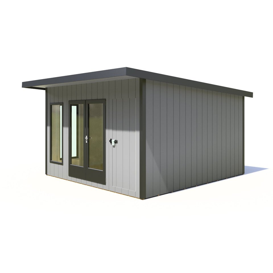 12x12 insulated Garden Studio Office and Store Pent Roof