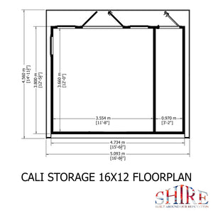 16x12 insulated Garden Studio Office and Store Pent Roof