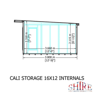 16x12 insulated Garden Studio Office and Store Pent Roof