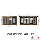 16x12 insulated Garden Studio Office and Store Pent Roof
