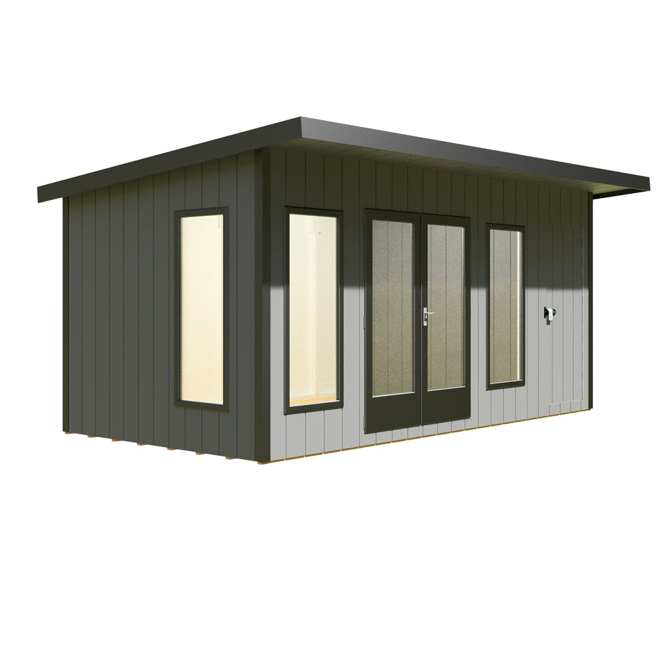 16x8 insulated Garden Studio Office and Store Pent Roof